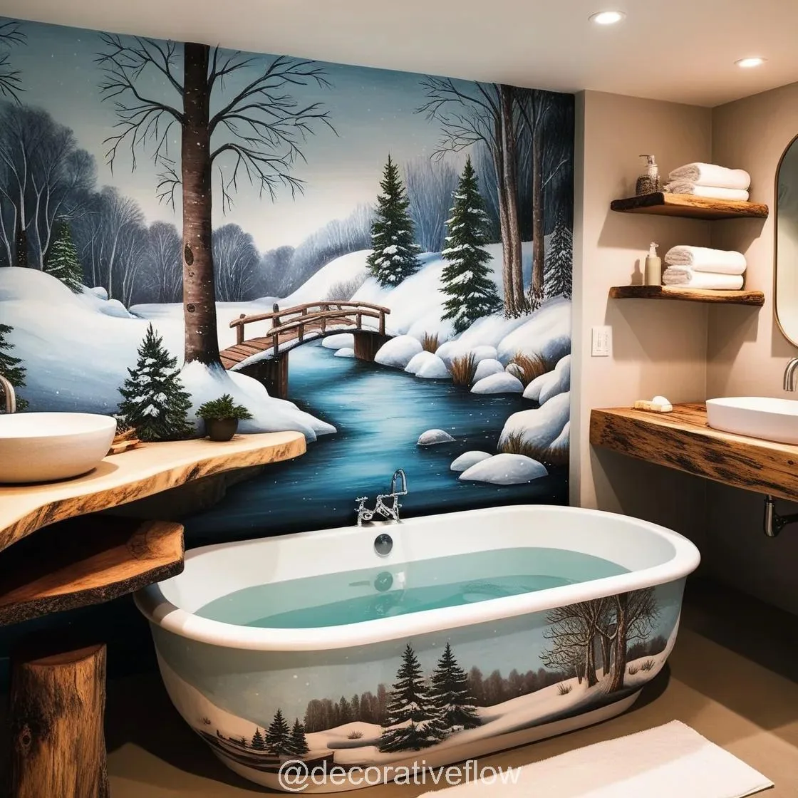 Winter Themed Bathtubs: Where Elegance Meets Frosty Charm