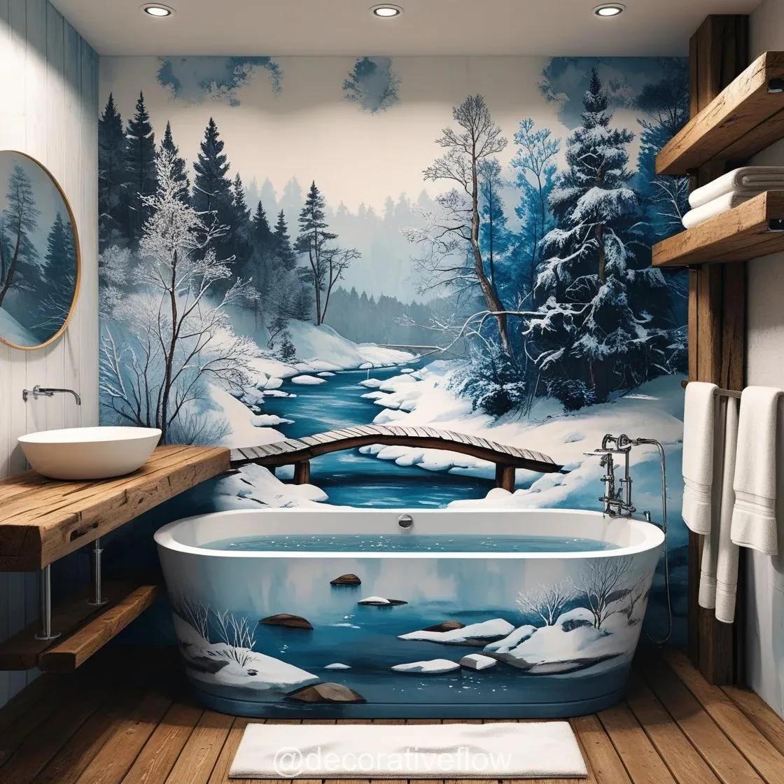 Winter Themed Bathtubs: Where Elegance Meets Frosty Charm