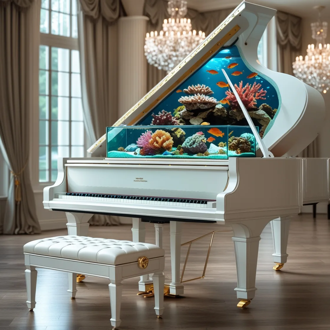 Aquarium Pianos – Where Music and Marine Life Converge