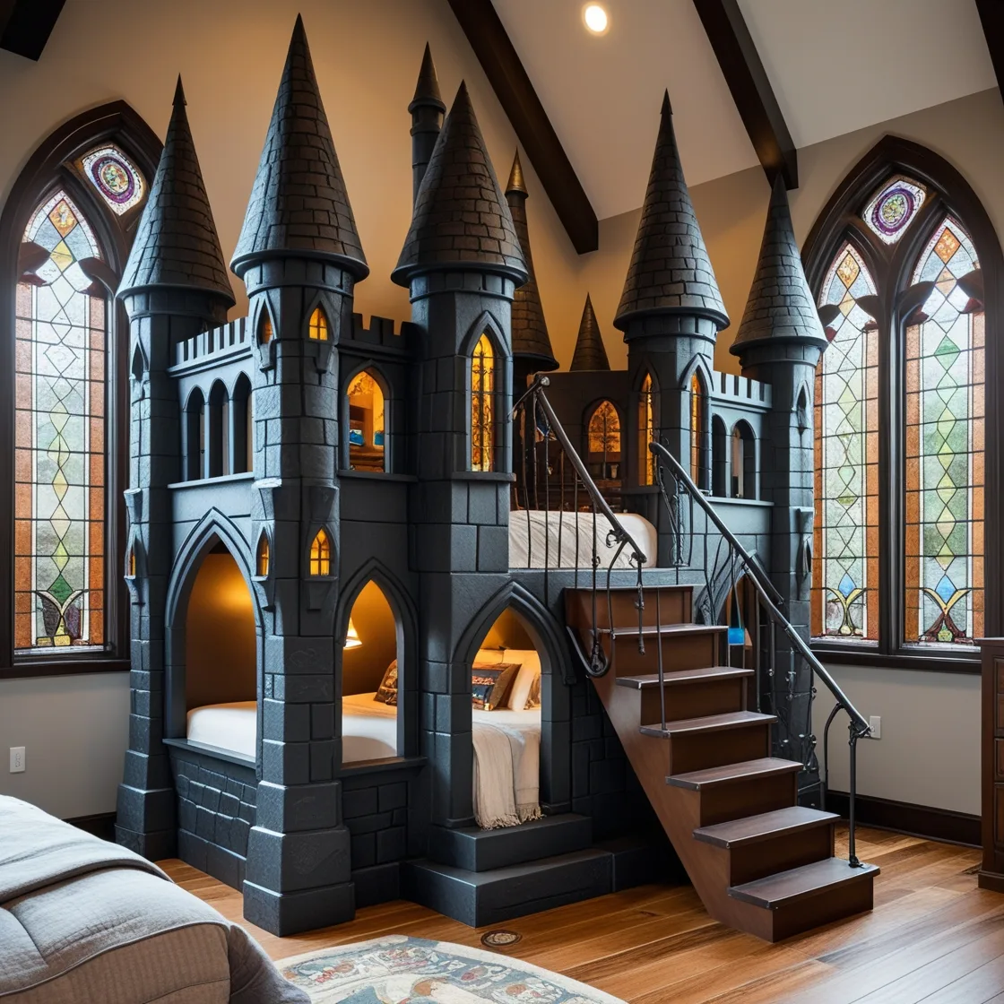 Sleep Like a Wizard in Your Hogwarts Bunk Bed