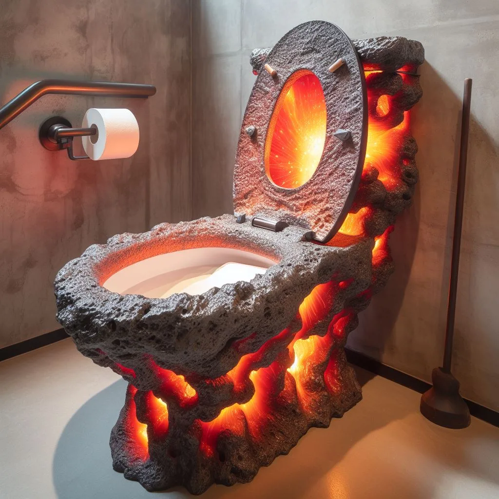 Volcano Toilet: A Fiery Fusion of Art and Functionality