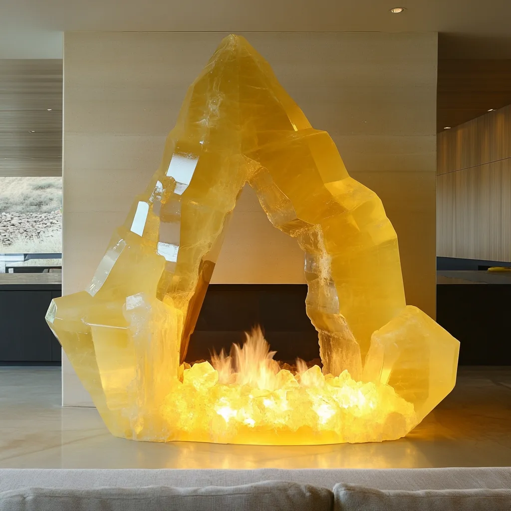 The Beauty, Functionality, and Significance of Mineral Crystal Fireplaces