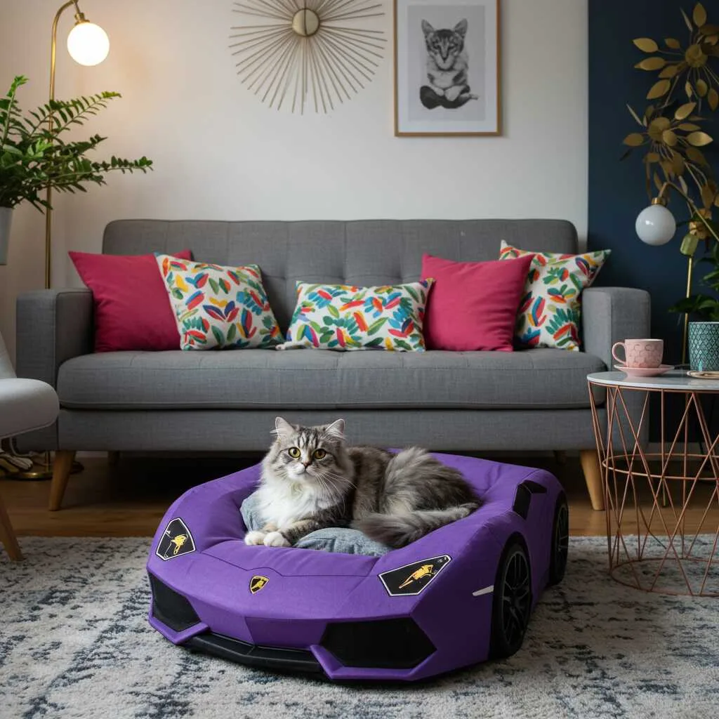 Lamborghini Shaped Cat Bed: A Luxury Haven for Your Feline Friend