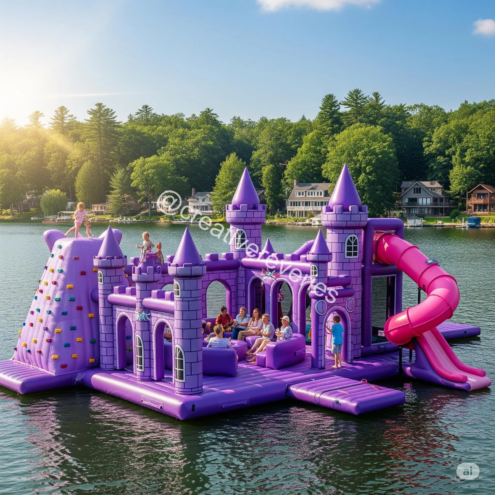 Castle Lake Party Floats: Royal Revelry on the Water
