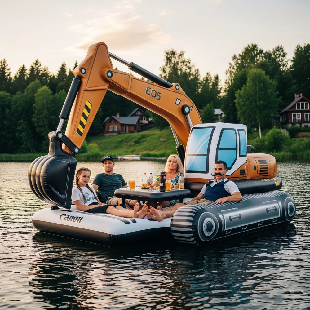 The Concept Behind Inflatable Excavator Lake Floats
