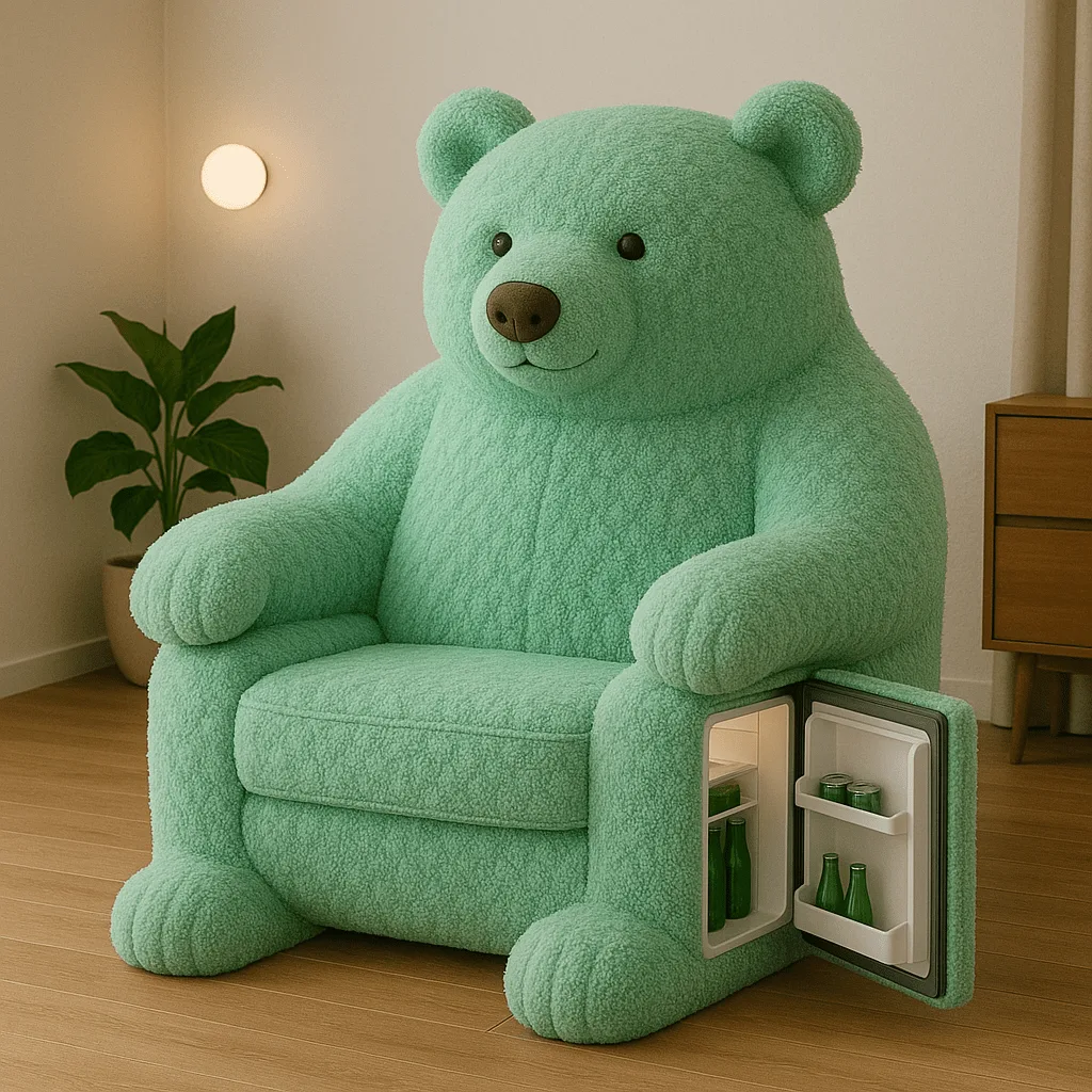 How to Use Bear-Shaped Armchairs with Built-In Mini Fridges