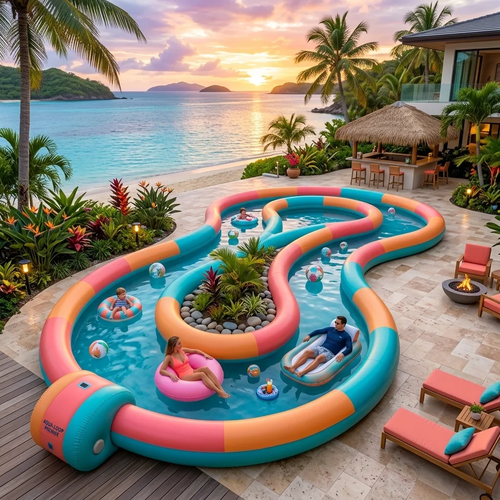 How a Giant Inflatable Lazy River Pool Compares with Traditional Pools and Water Parks
