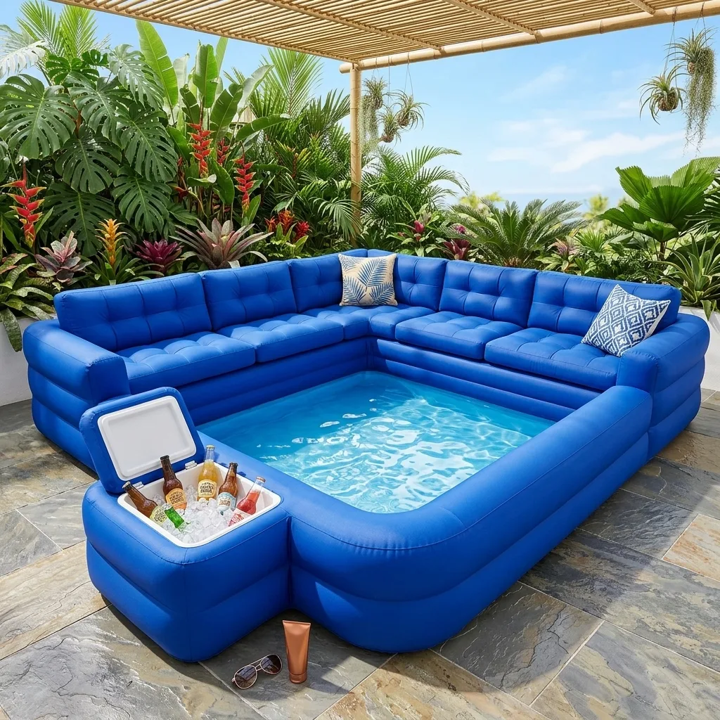 How to Use the Inflatable Sofa Pool with Built-In Fridge Safely and Effectively
