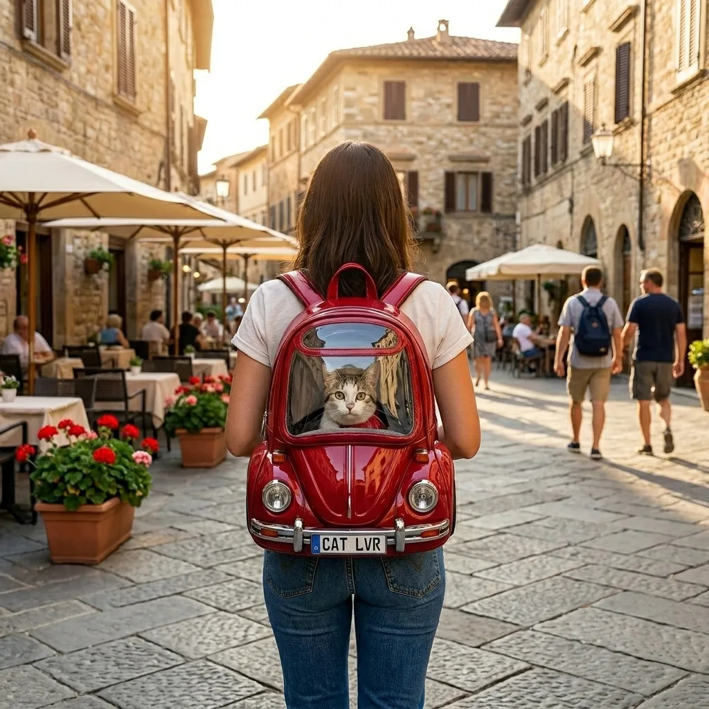 Discover the Delight of the Volkswagen Beetle Cat Backpack - A Quirky, Stylish, and Practical Bag for Pet Lovers